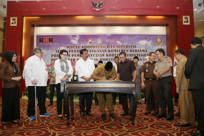 Lis Teken Komitmen Bersama Program Pemberantasan Korupsi